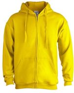 Urheilutakki Adult Hooded + Zipper Sweatshirt "keya" SWZ280, keltainen liikelahja logopainatuksella